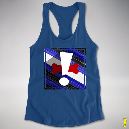 Puppy Pride Flag Exclamation Point Racerback Tank
